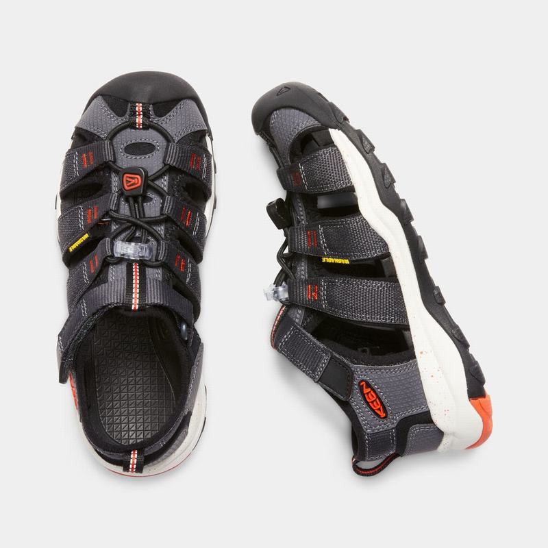 Keen Newport Neo H2 - Çocuk Trekking Sandalet - Siyah/Turuncu - Türkiye (981760QJV)